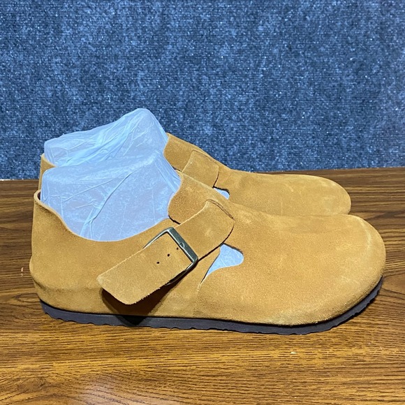 Birkenstock London BS Mink Suede Leather Clog Shoes Men US 10 UK 9 EU 43 Regular - Picture 3 of 9